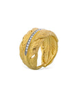 Michael Aram Feather Cuff Ring with Diamonds