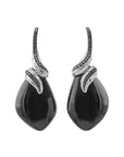 Michael Aram Feather Earrings with Black Onyx and Diamonds