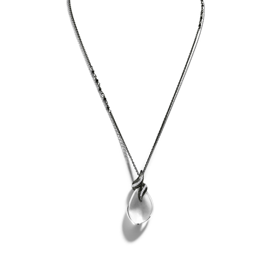 Michael Aram Feather Necklace with Crystal and Diamonds