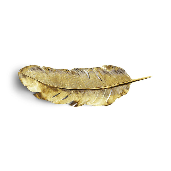 Michael Aram Feather Tray Gold