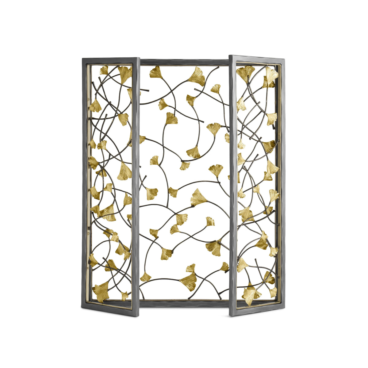 Michael Aram Golden Ginkgo Decorative Fireplace Screen