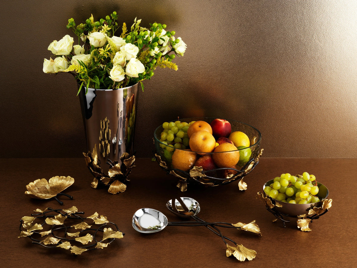 Michael Aram Golden Ginkgo Vase
