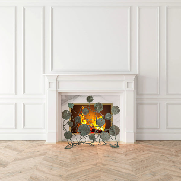 Michael Aram Lily Pad Decorative Fireplace Screen