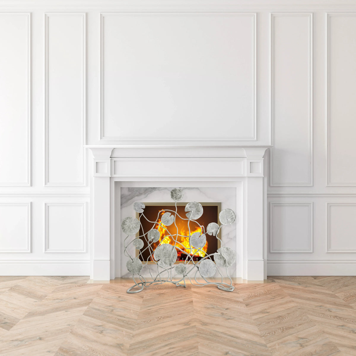 Michael Aram Lily Pad Decorative Fireplace Screen