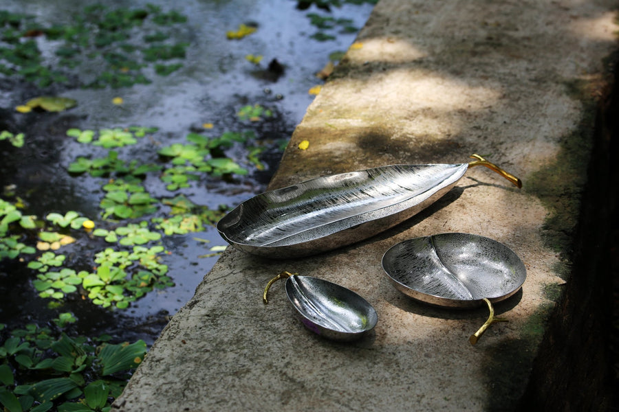Michael Aram Lodhi Garden Mango Leaf Double Dish