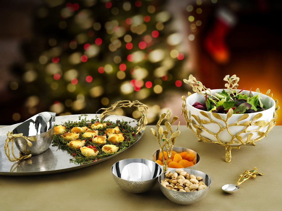 Michael Aram Mistletoe Large Oval Tray