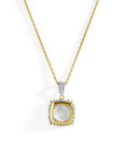 Michael Aram Molten 14mm Cushion Pendant w/ Mother of Pearl Doublet in 18K Yellow Gold & Sterling Silver