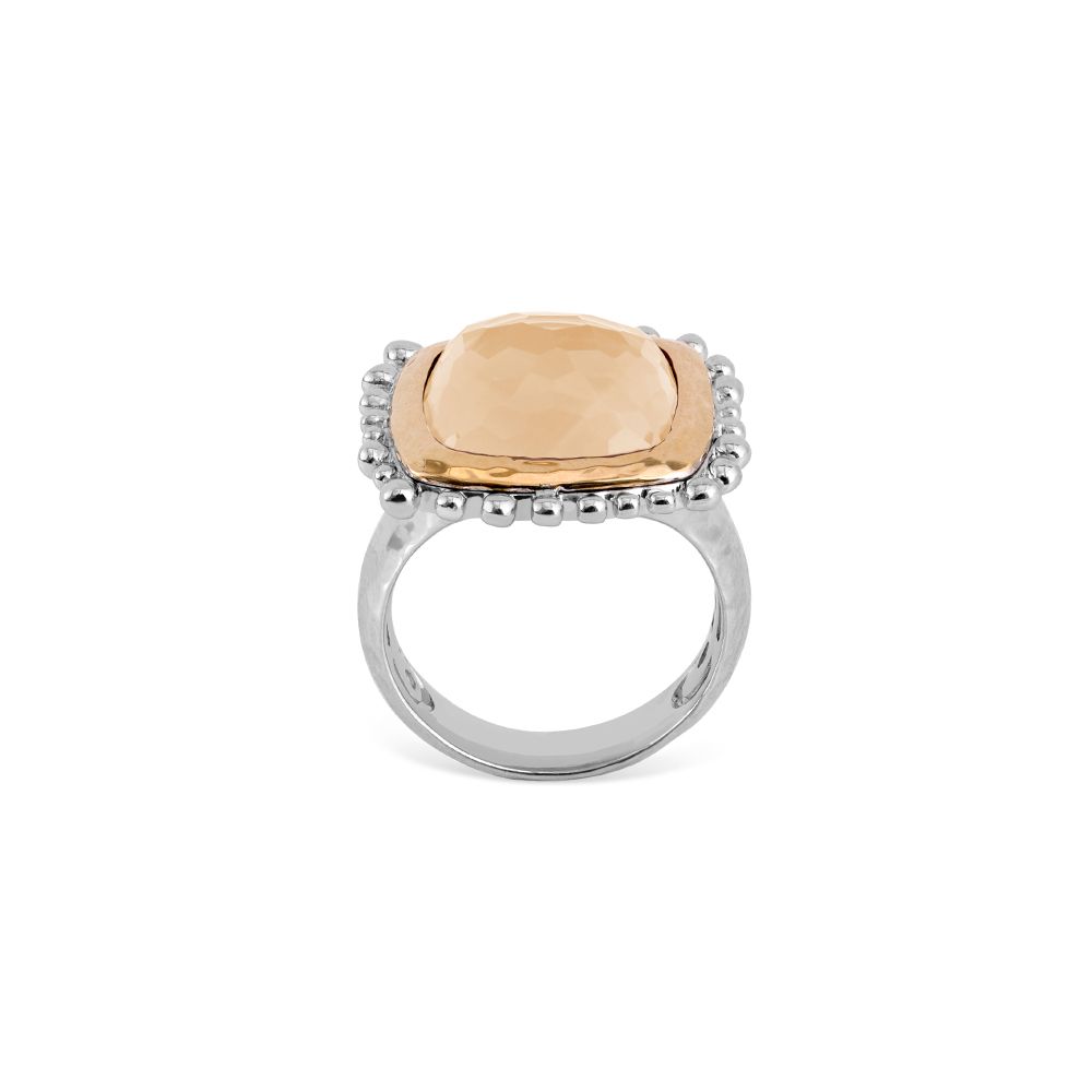 Michael Aram Molten 14mm Cushion Ring with Gold Doublet In 18K Gold