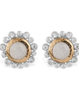 Michael Aram Molten 5mm Round Stud Earrings w/ Mother of Pearl Doublet in 18K Yellow Gold & Sterling Silver