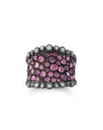 Michael Aram Molten Cuff Ring with Pink Sapphire, Amethyst and Diamonds