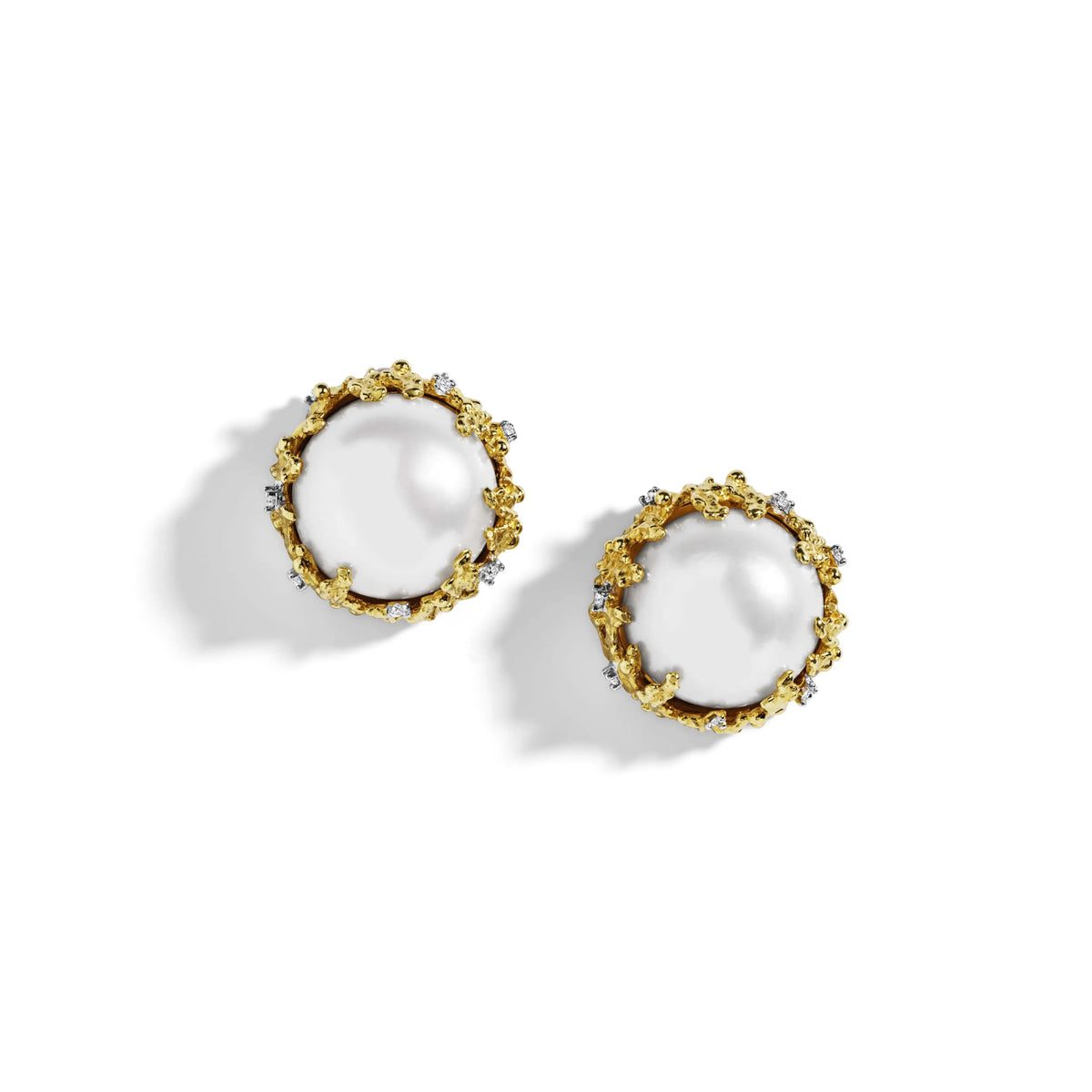 Michael Aram Ocean Earrings with Pearls and Diamonds
