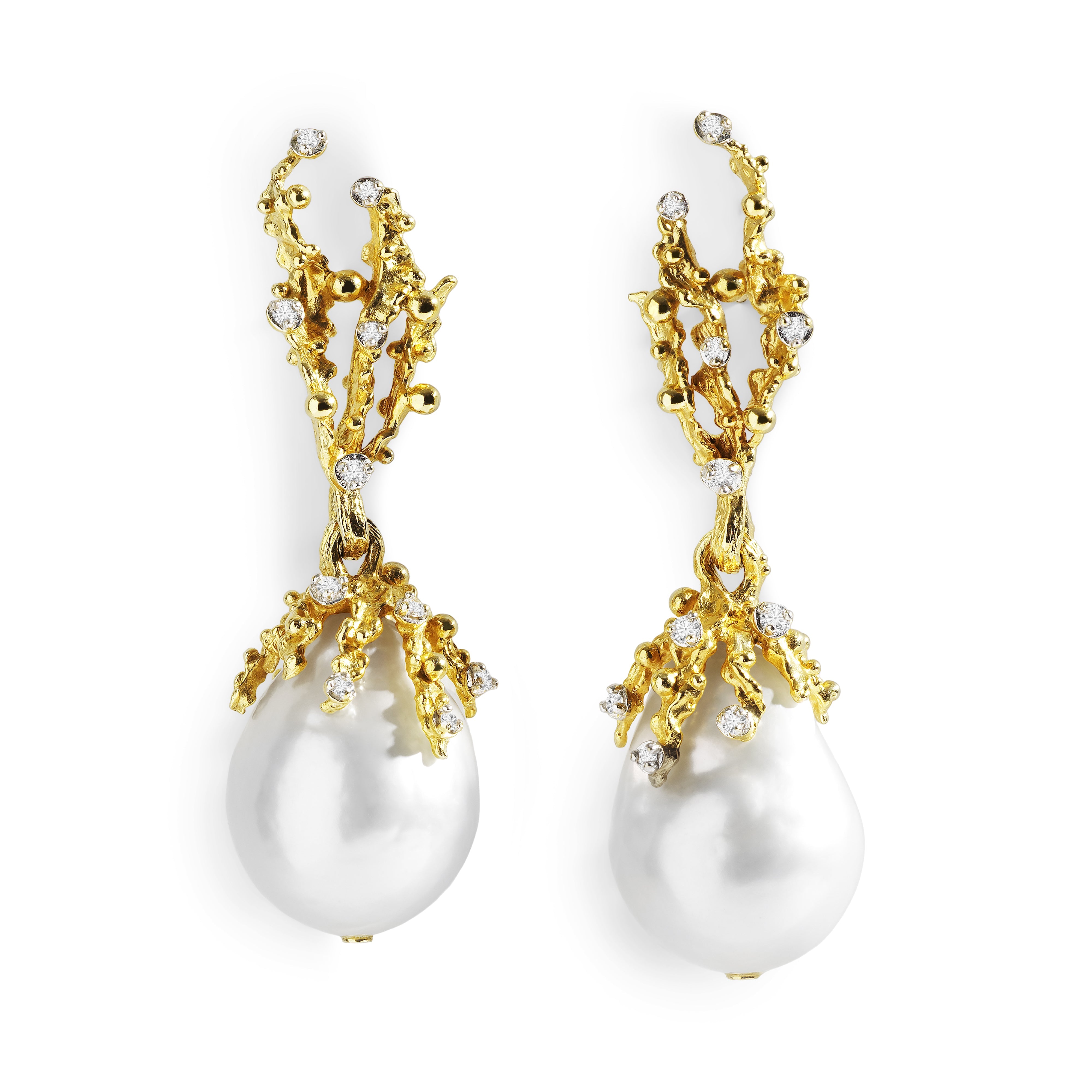 Ocean Earrings with Pearls and Diamonds – Michael Aram