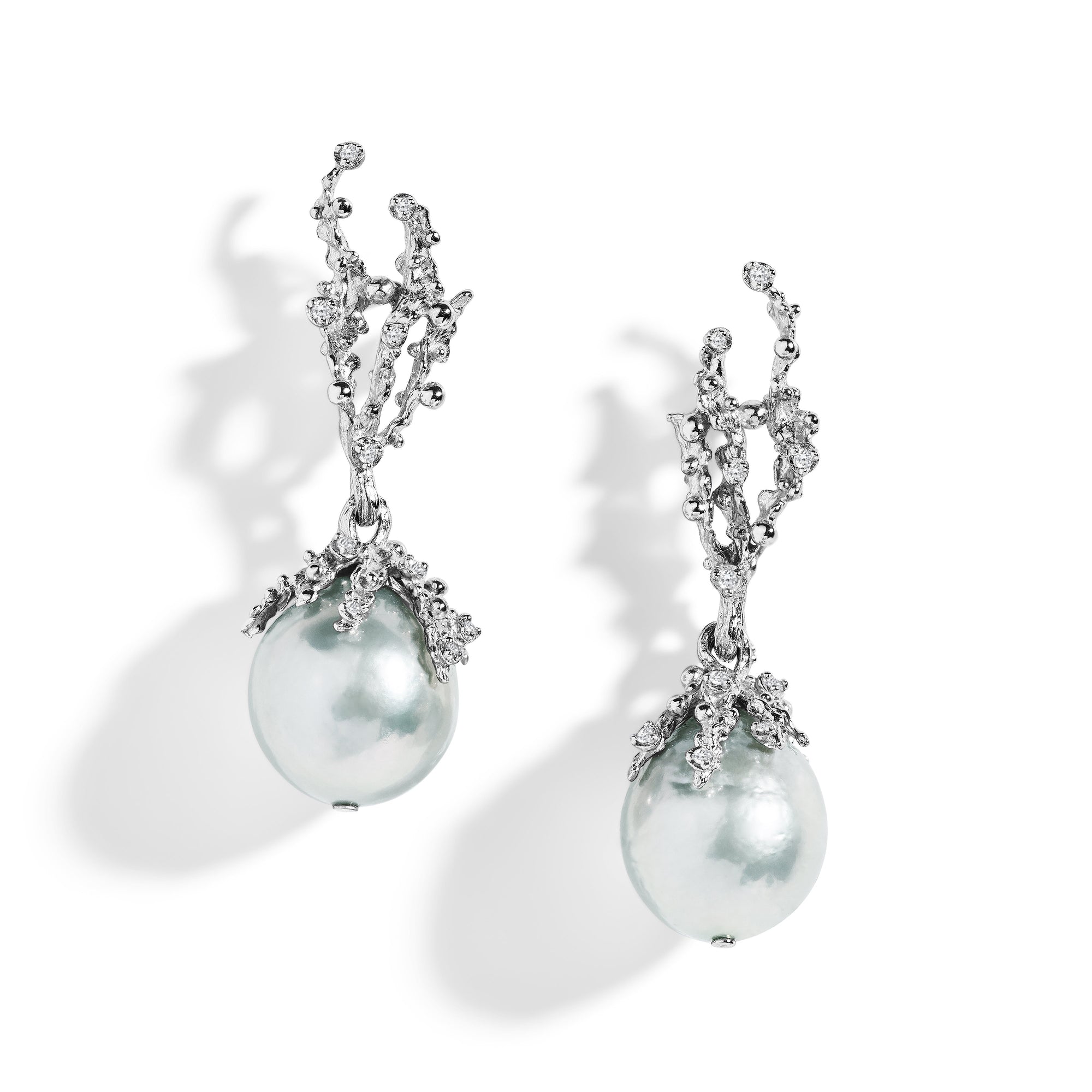 Ocean Earrings with Pearls and Diamonds – Michael Aram