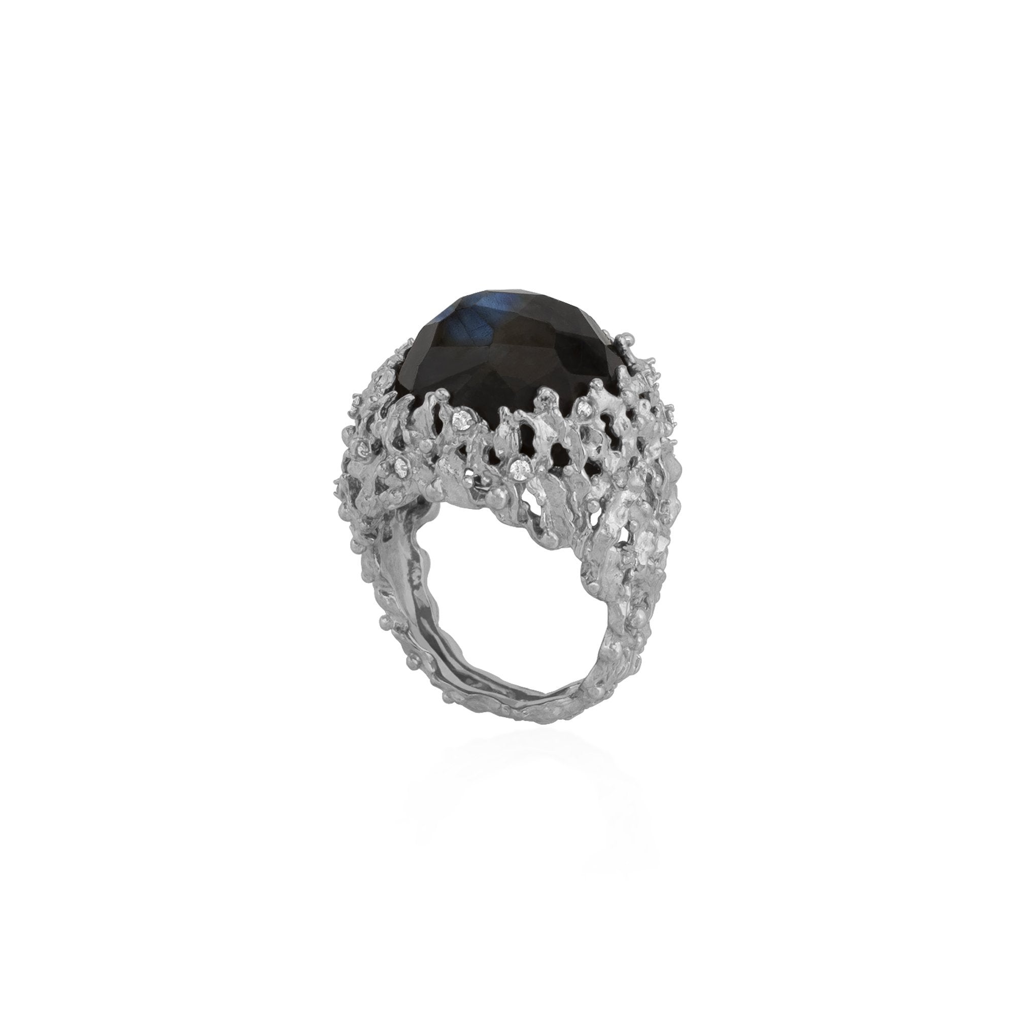 Michael Aram Ocean Ring with a Labradorite and Diamonds