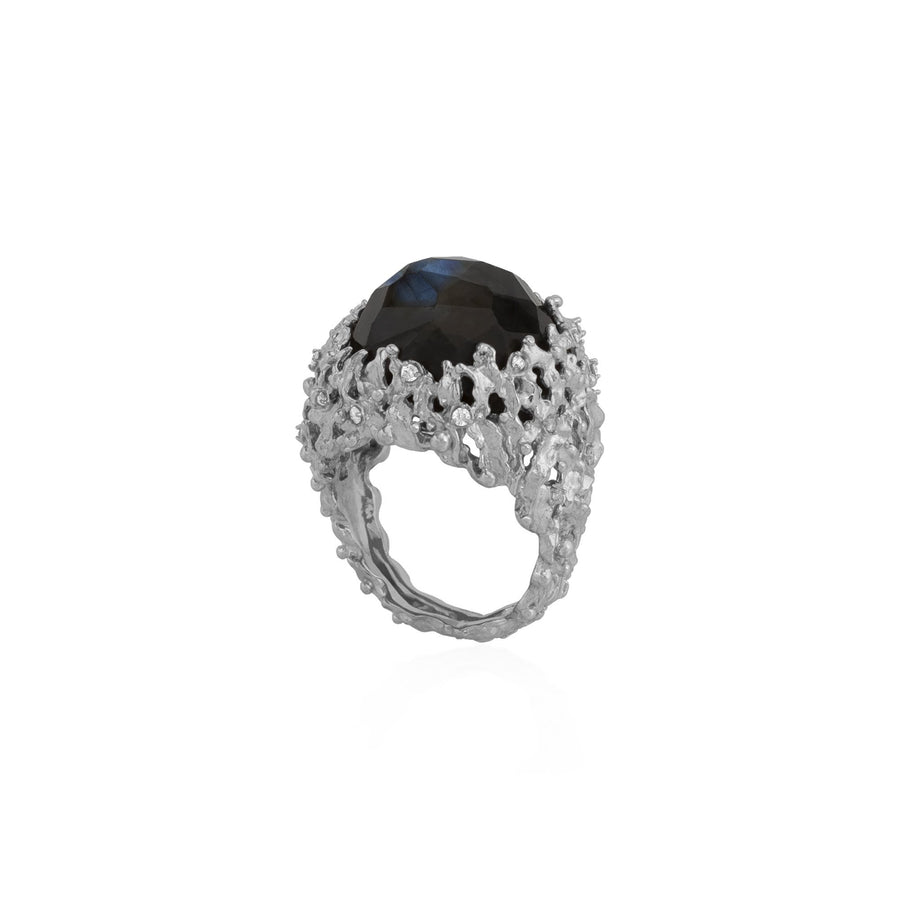 Michael Aram Ocean Ring with a Labradorite and Diamonds