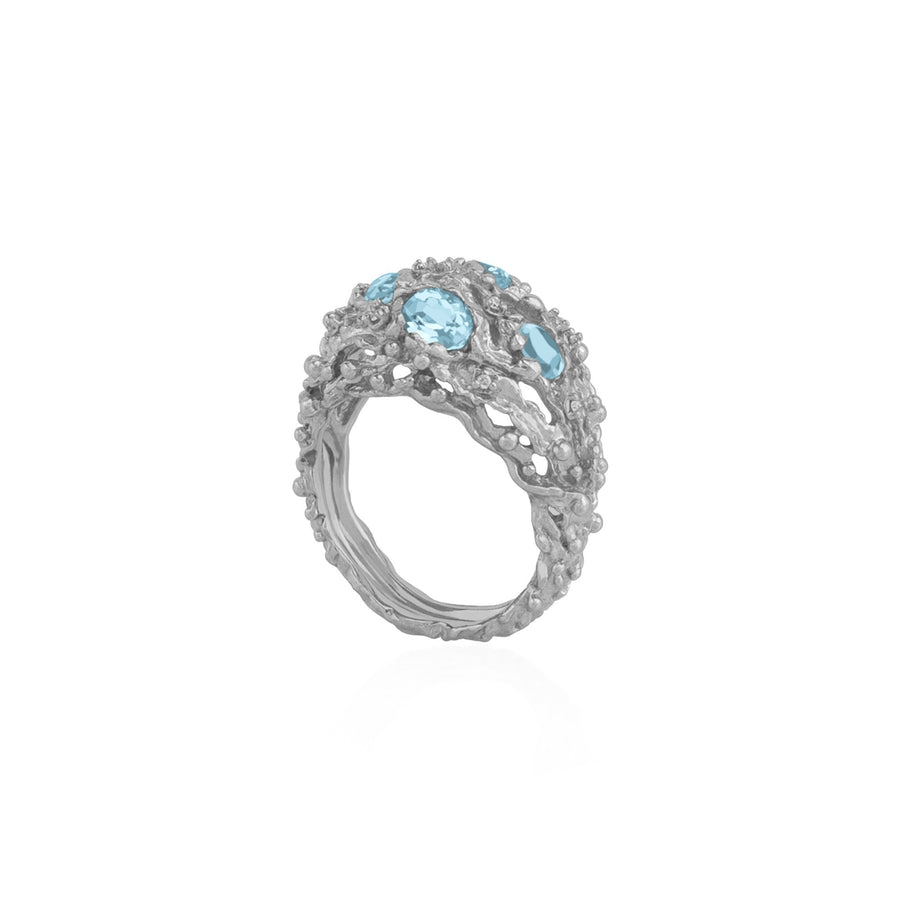 Michael Aram Ocean Ring with Blue Topaz and Diamonds