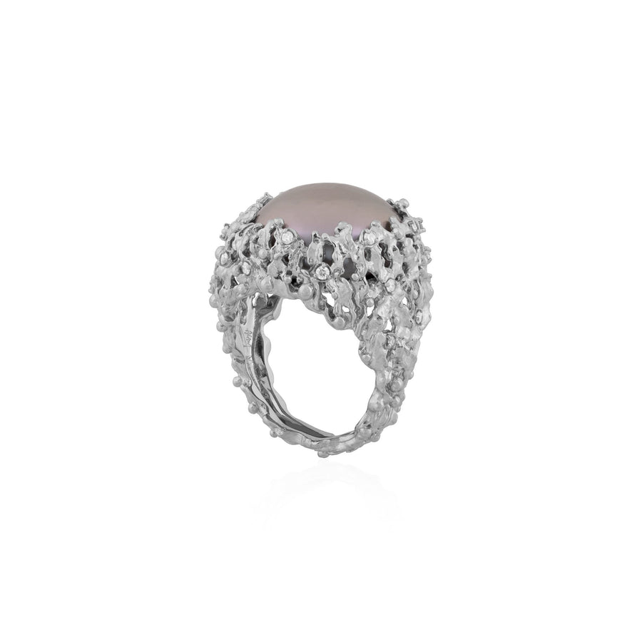 Michael Aram Ocean Ring with Pearl and Diamonds