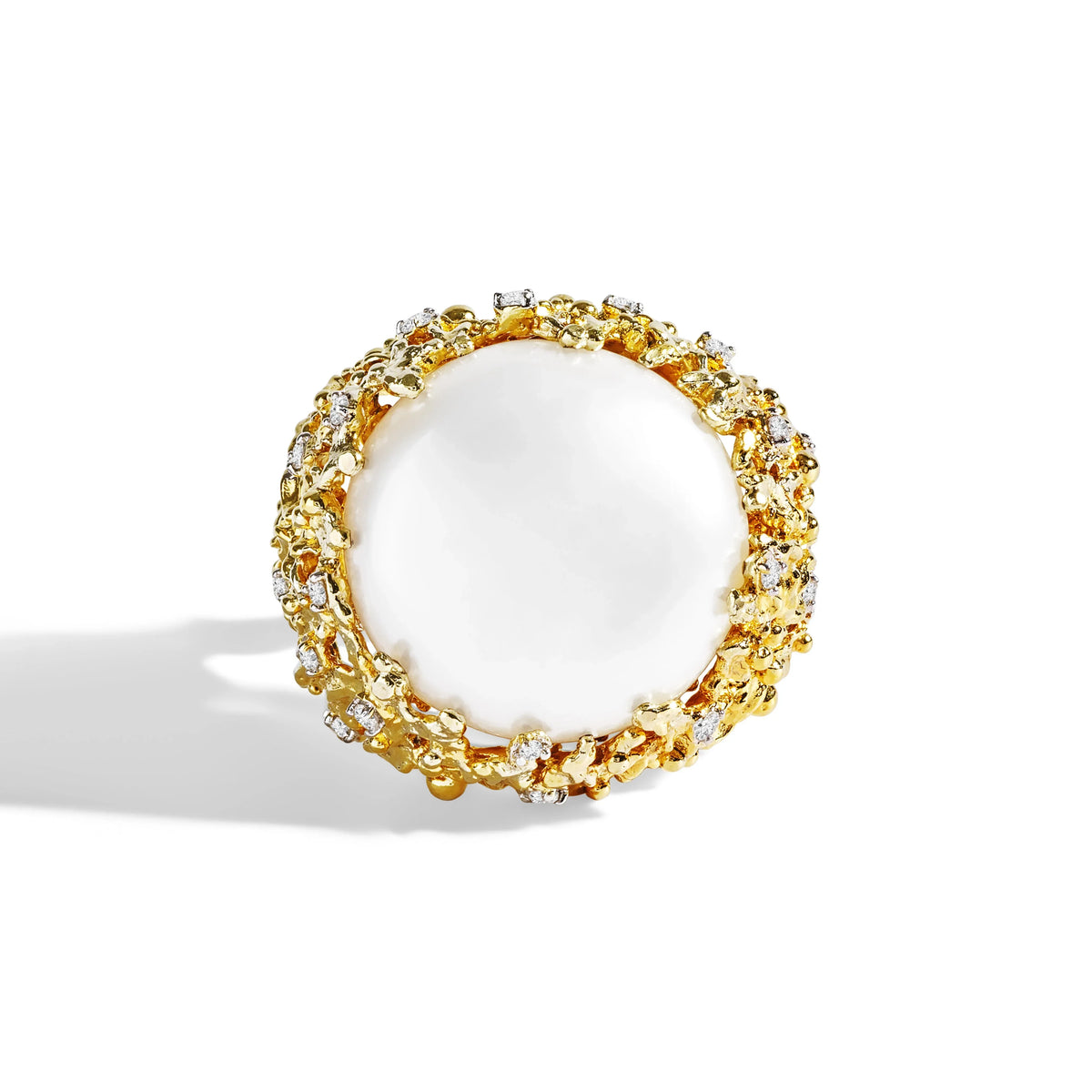 Michael Aram Ocean Ring with Pearl and Diamonds
