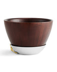 Michael Aram Olive Branch Gold Wood Bowl