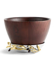 Michael Aram Olive Branch Gold Wood Bowl