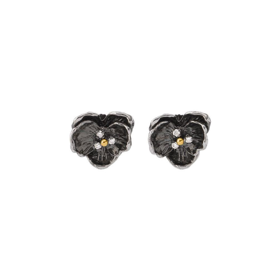 Michael Aram Orchid 11mm Earrings with Diamonds