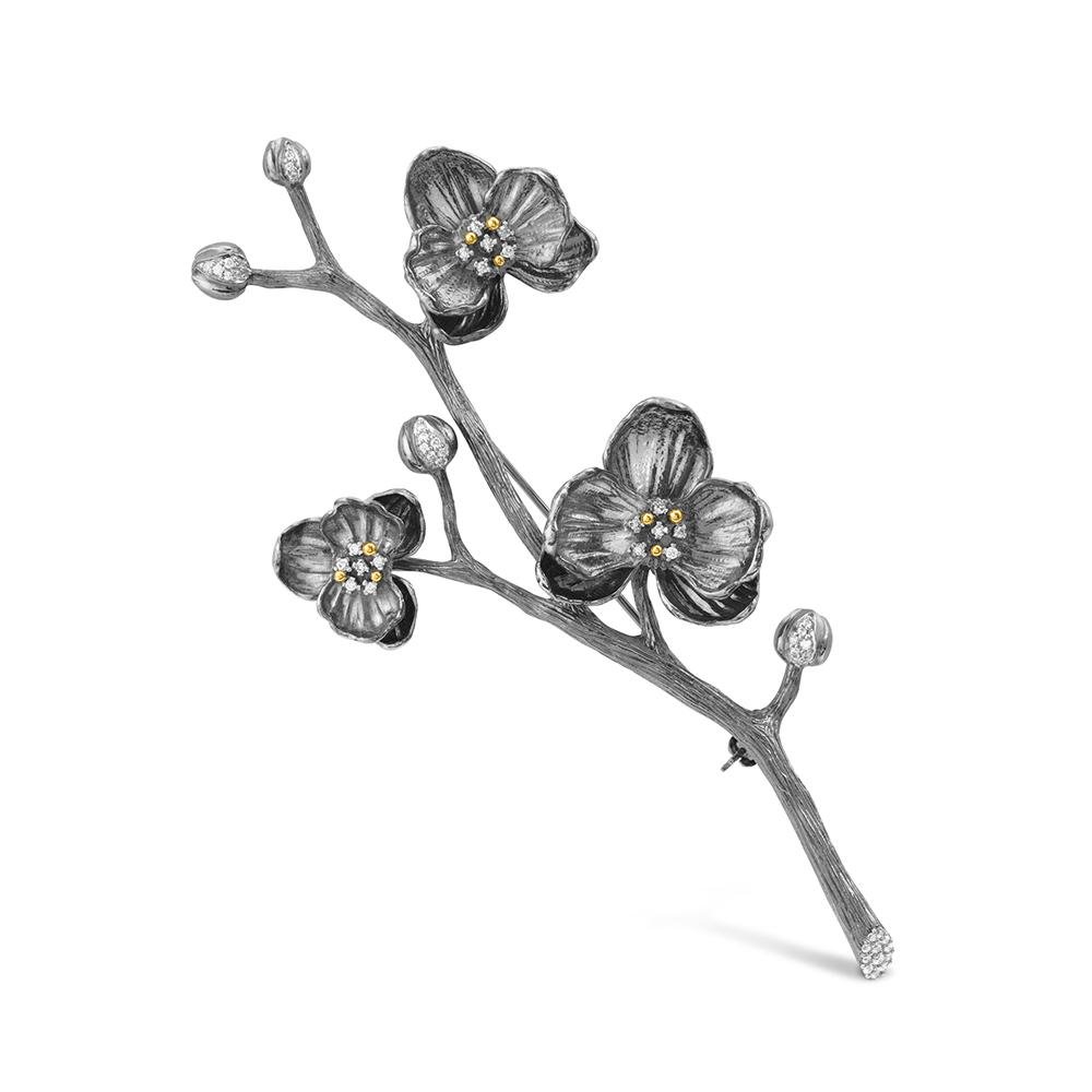 Michael Aram Orchid Brooch with Diamonds