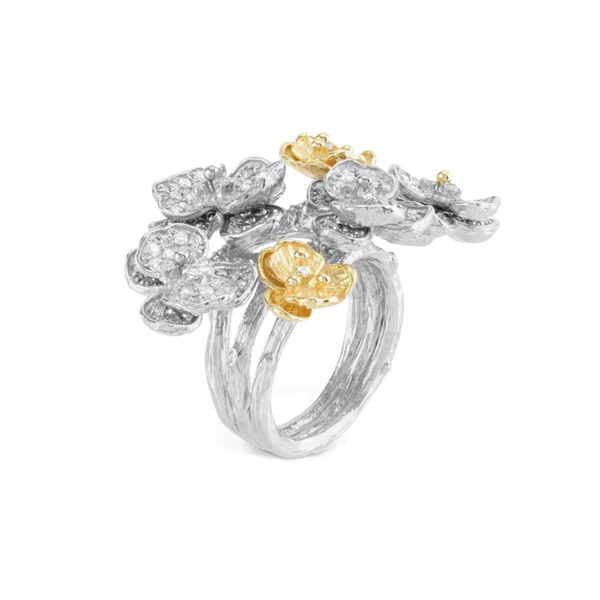 Michael Aram Orchid Cluster Ring with Diamonds