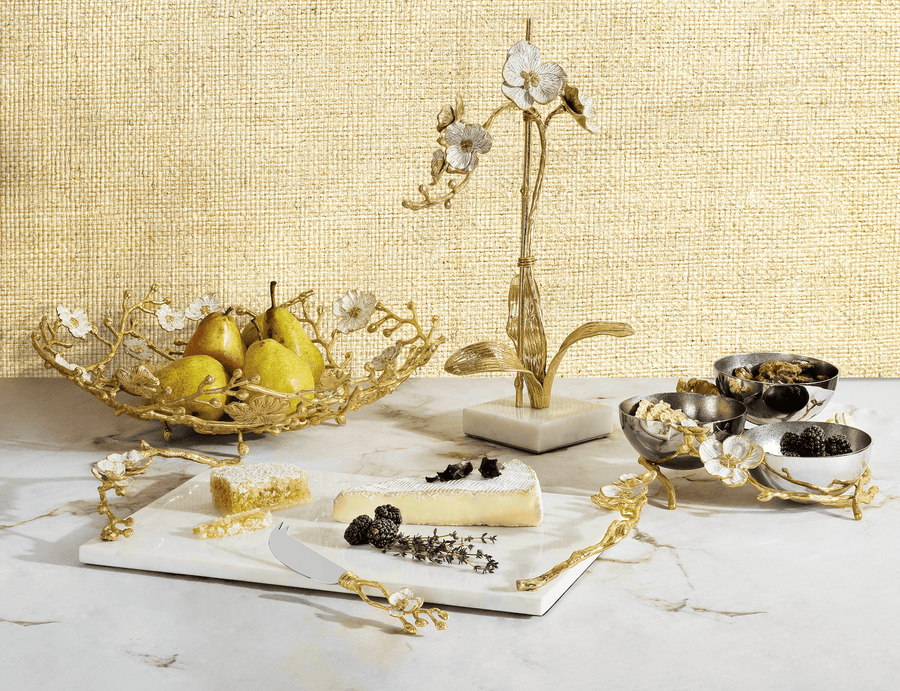 Michael Aram Orchid Large Cheese Board w/ Knife