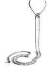 Michael Aram Orchid Lariat Necklace with Pearls and Diamonds