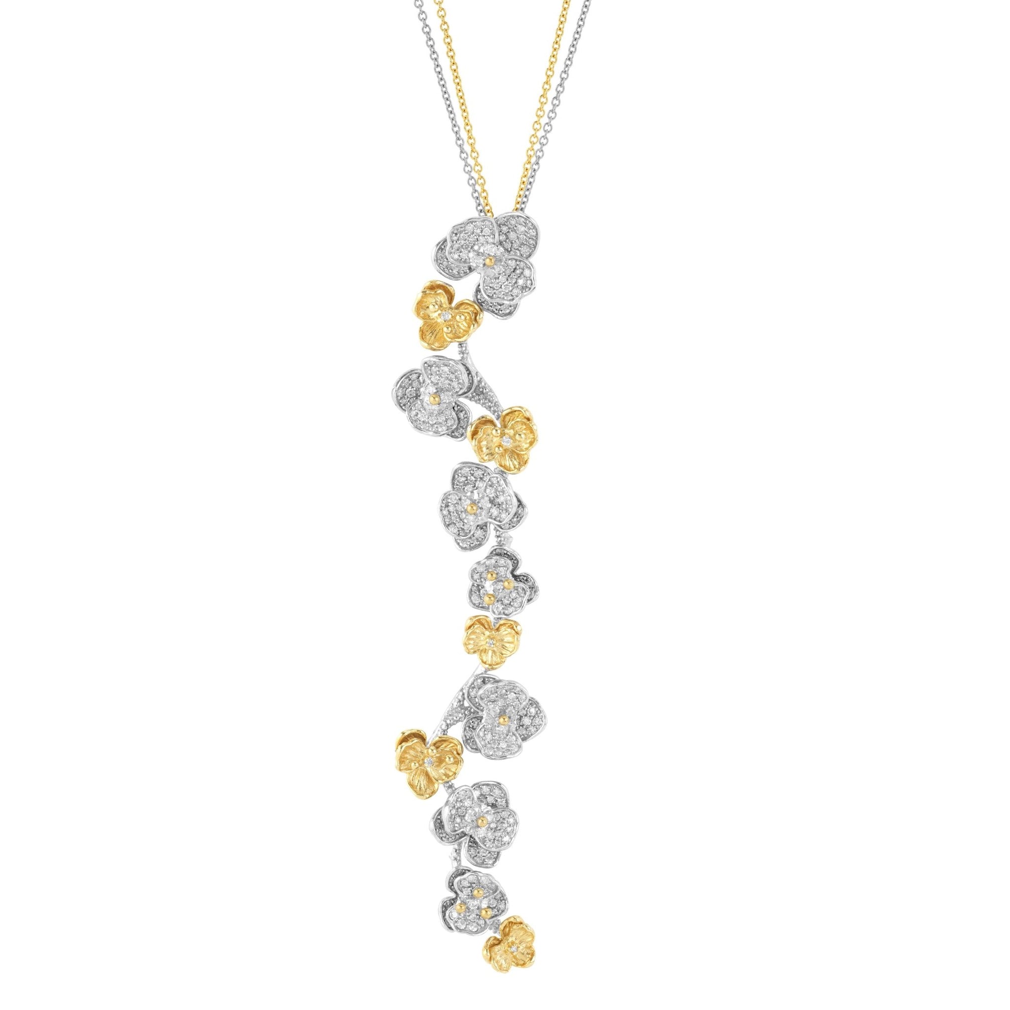 Michael Aram Orchid Pendant Necklace with Diamonds