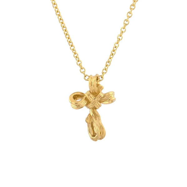 Michael Aram Palm 15mm Cross Pendant in 18K Gold