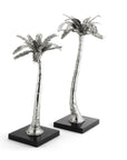 Michael Aram Palm Candleholders Nickelplate