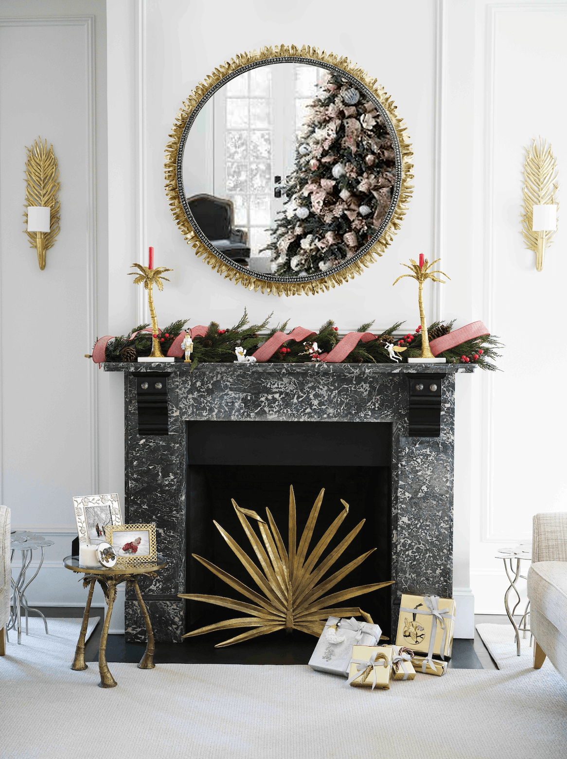 Michael Aram Palm Decorative Fireplace Screen
