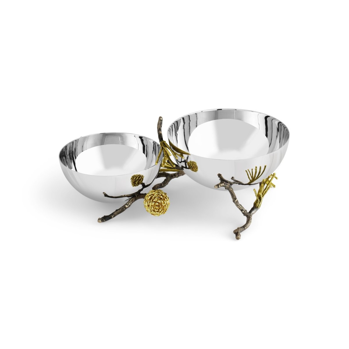 Pine Cone Double Bowl – Michael Aram