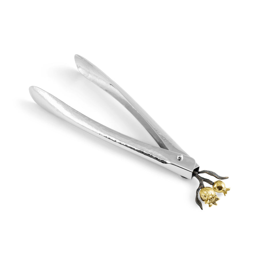 Michael Aram Pomegranate Small Lock Spring Tongs