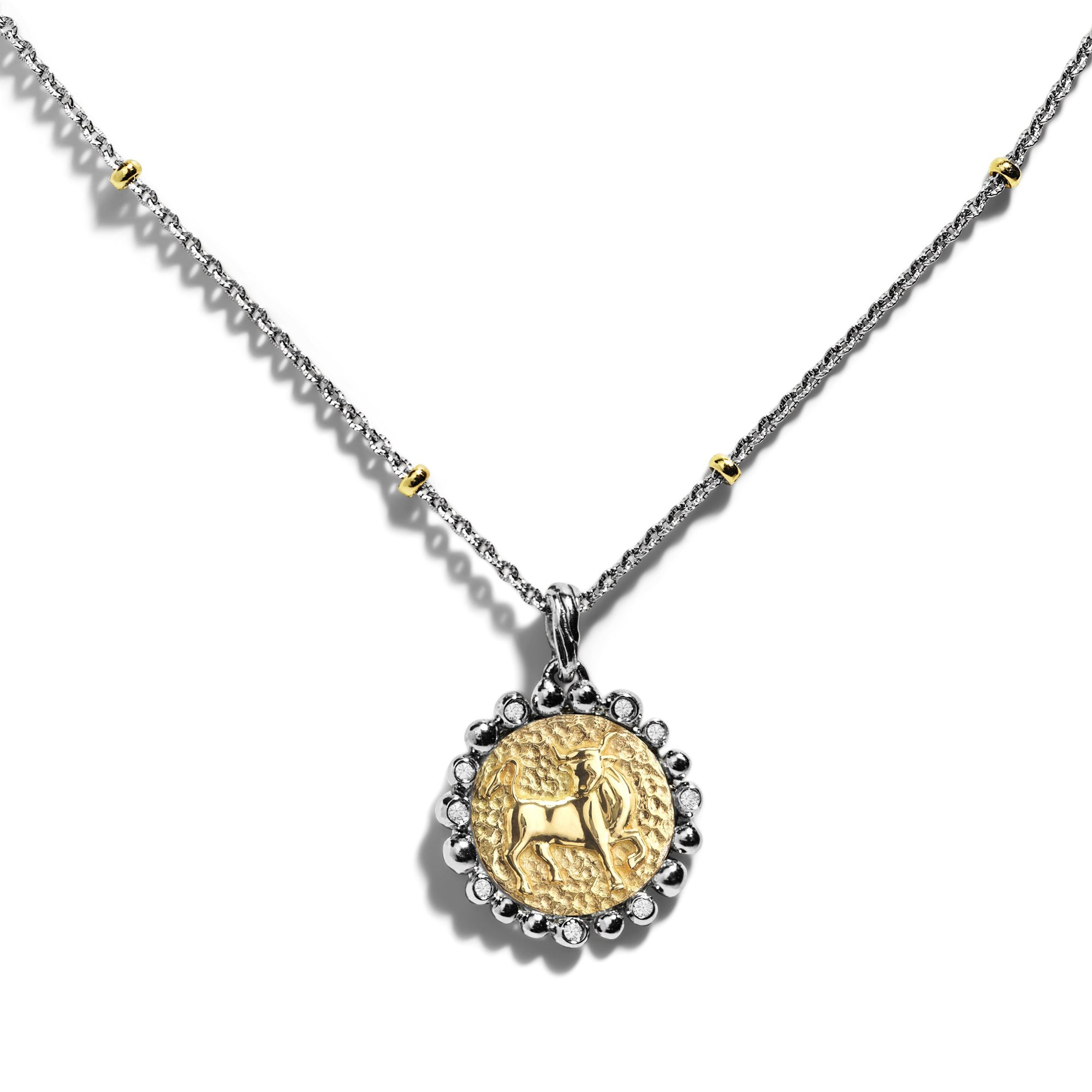 Michael Aram Taurus Zodiac Necklace with Diamonds