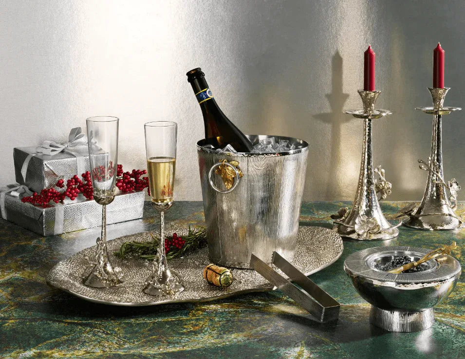 White Orchid Candle Holders | Michael Aram White Orchid Candle Holders | Michael Aram
