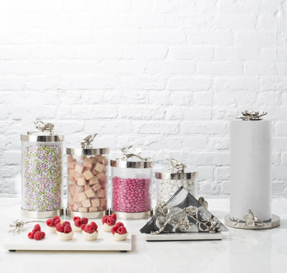 Michael Aram White Orchid Canisters