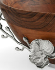 Michael Aram White Orchid Wood Salad Bowl