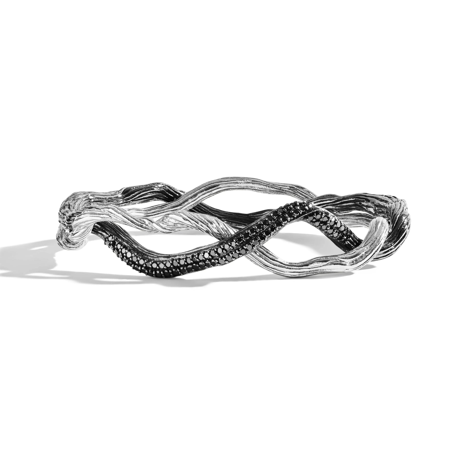 Michael Aram Sterling Silver Wisteria Bracelet with Pavé Black Diamonds