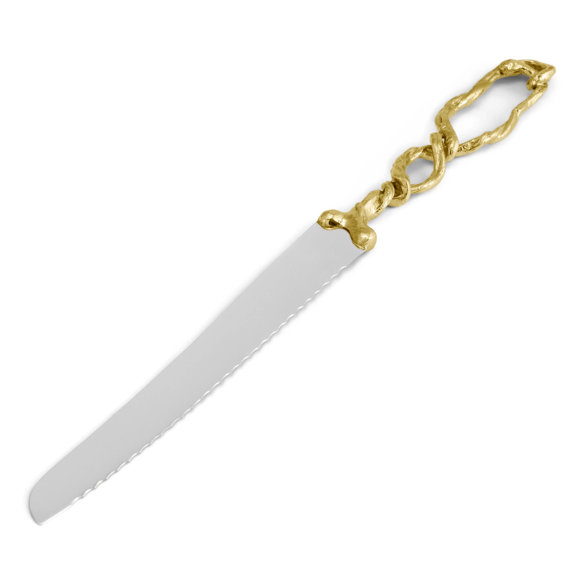 Michael Aram Wisteria Gold Bread Knife