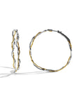 Michael Aram Wisteria Hoops 60mm in Sterling Silver & 18K