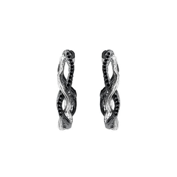 Michael Aram Wisteria Hoops with Diamonds